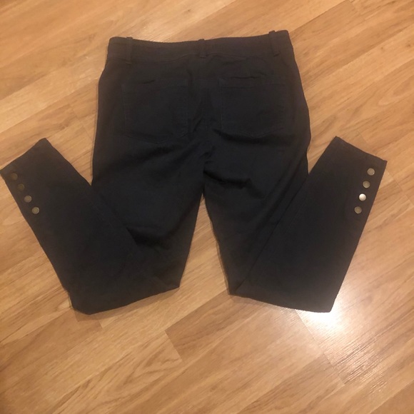 Loft Charcoal Gray Skinny, Low Rise Pants Sz 4 - Picture 3 of 4
